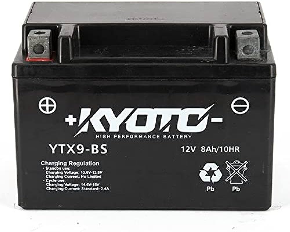 Batteria auto KYOTO Moto GTX9 BS 8H EN AGM 12V 8Ah 120A